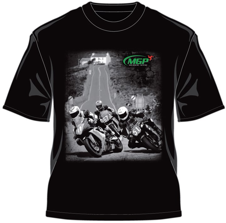 Manx Grand Prix 2014 Bikes T Shirt Black - click to enlarge