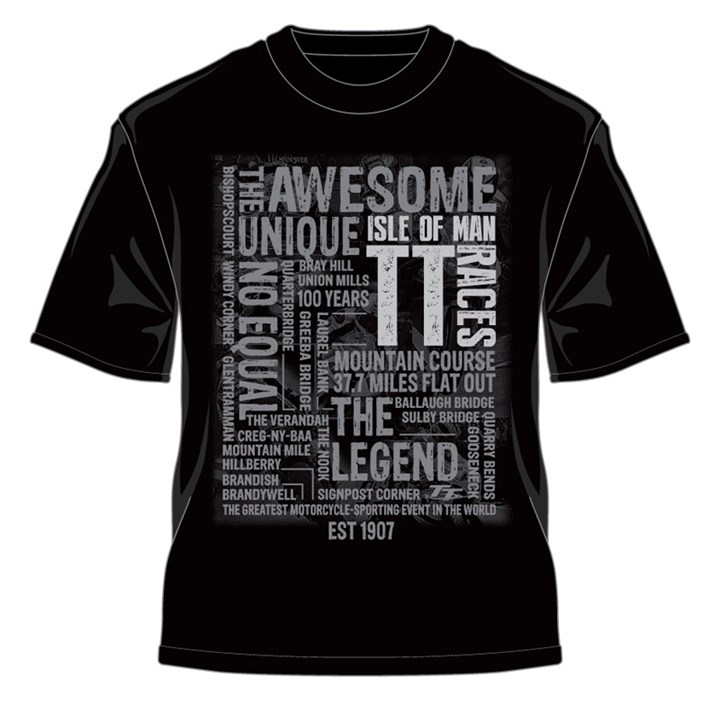 TT 2015 T Shirt Awesome Unique Black - click to enlarge