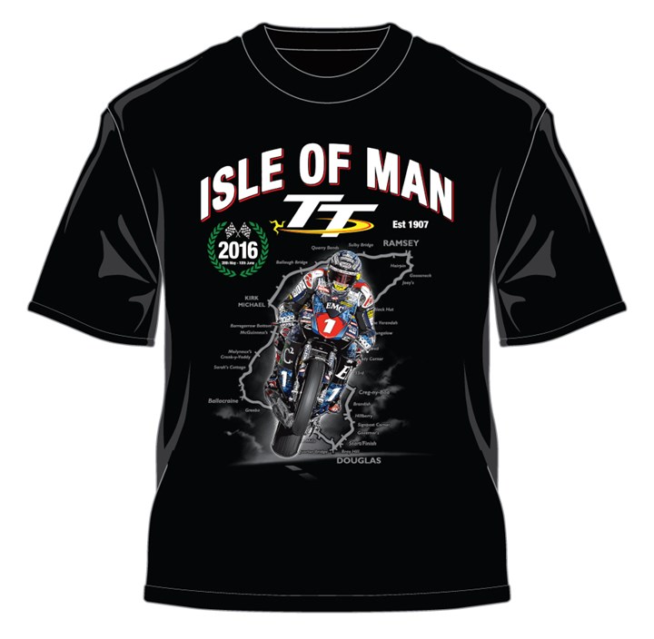 TT 2016 John McGuinness Superstock T-shirt Black - click to enlarge