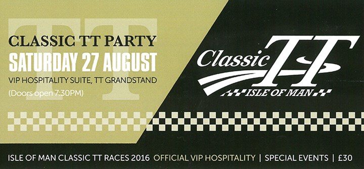 Classic TT 2016 Party Tickets