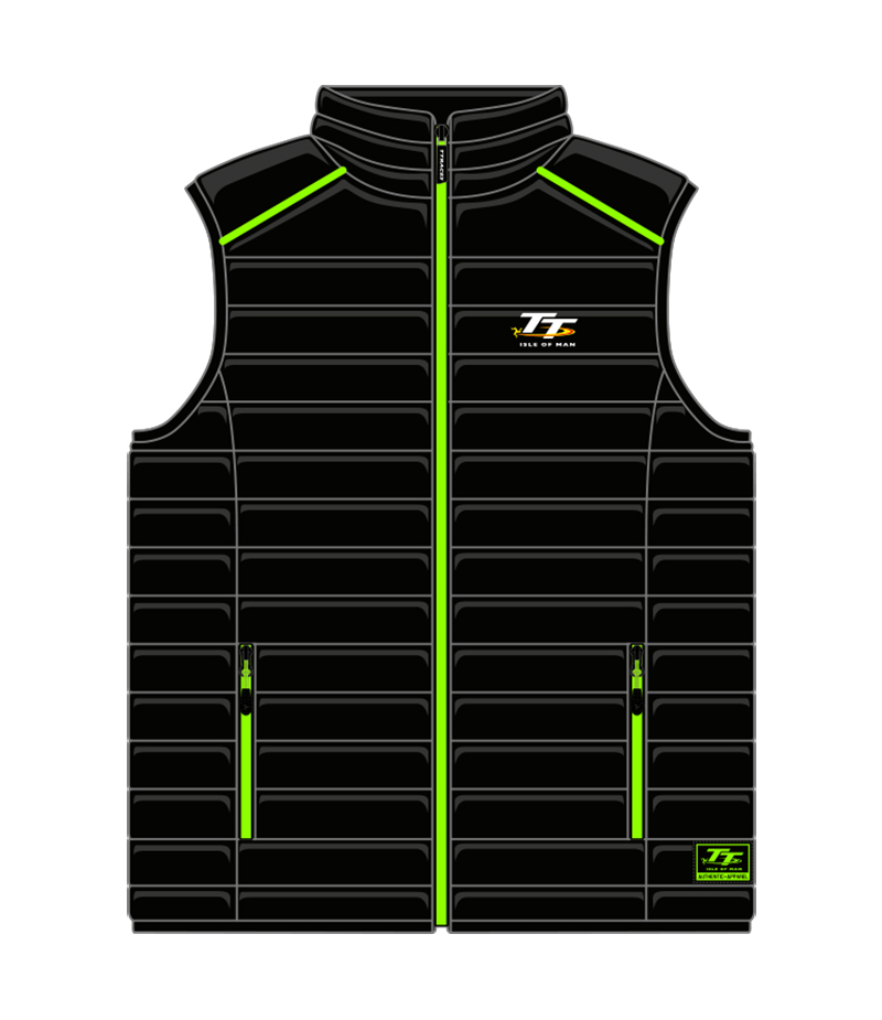 TT Bodywarmer Black/Green Isle of Man TT Shop