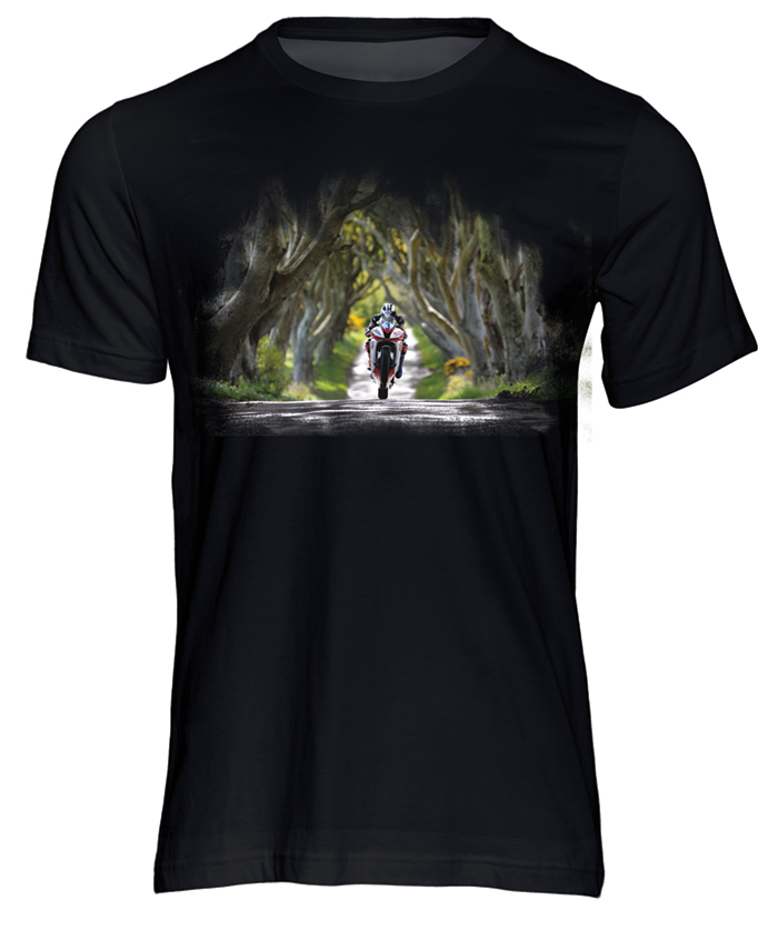 Michael Dunlop Dark Hedges T-Shirt, Black : Isle of Man TT Shop