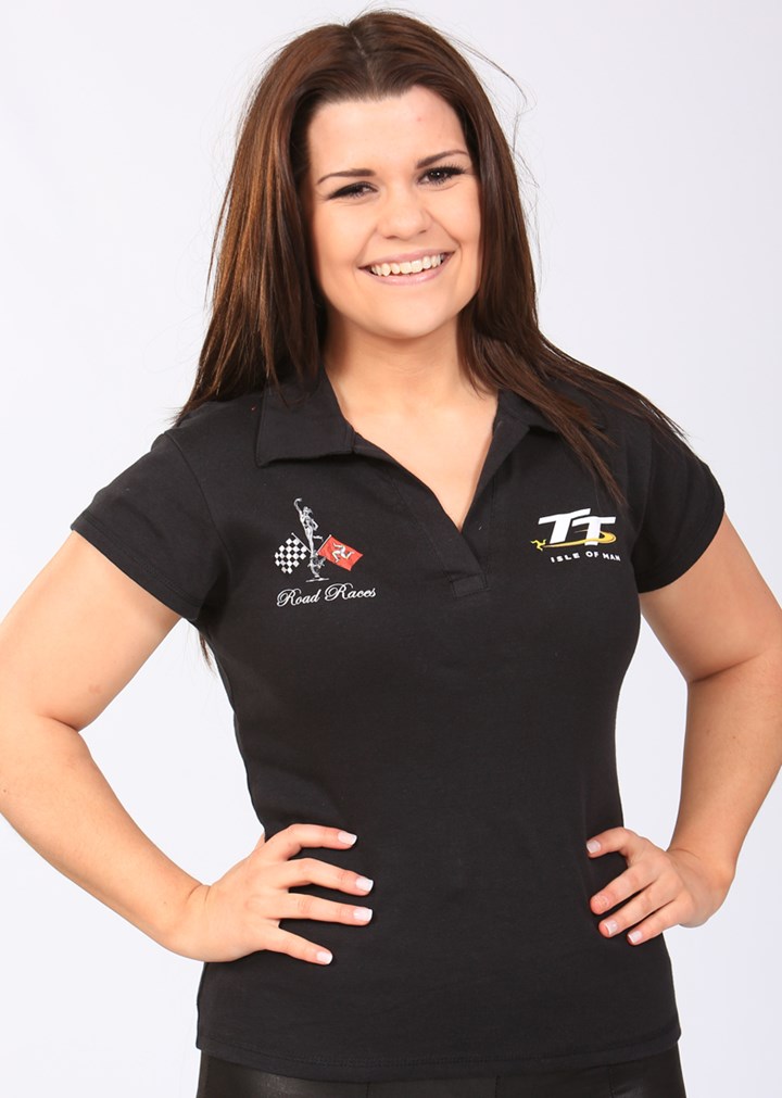 TT Ladies Polo Black - click to enlarge
