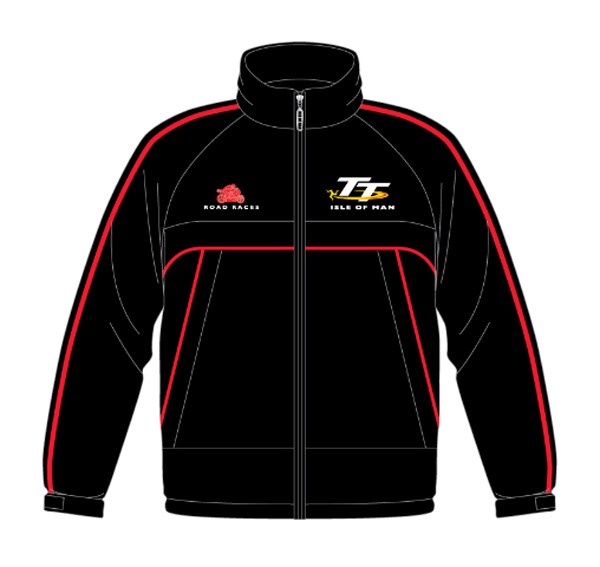 Lightweight Isle of Man TT Jacket Black/Red Piping : Isle of Man TT Shop