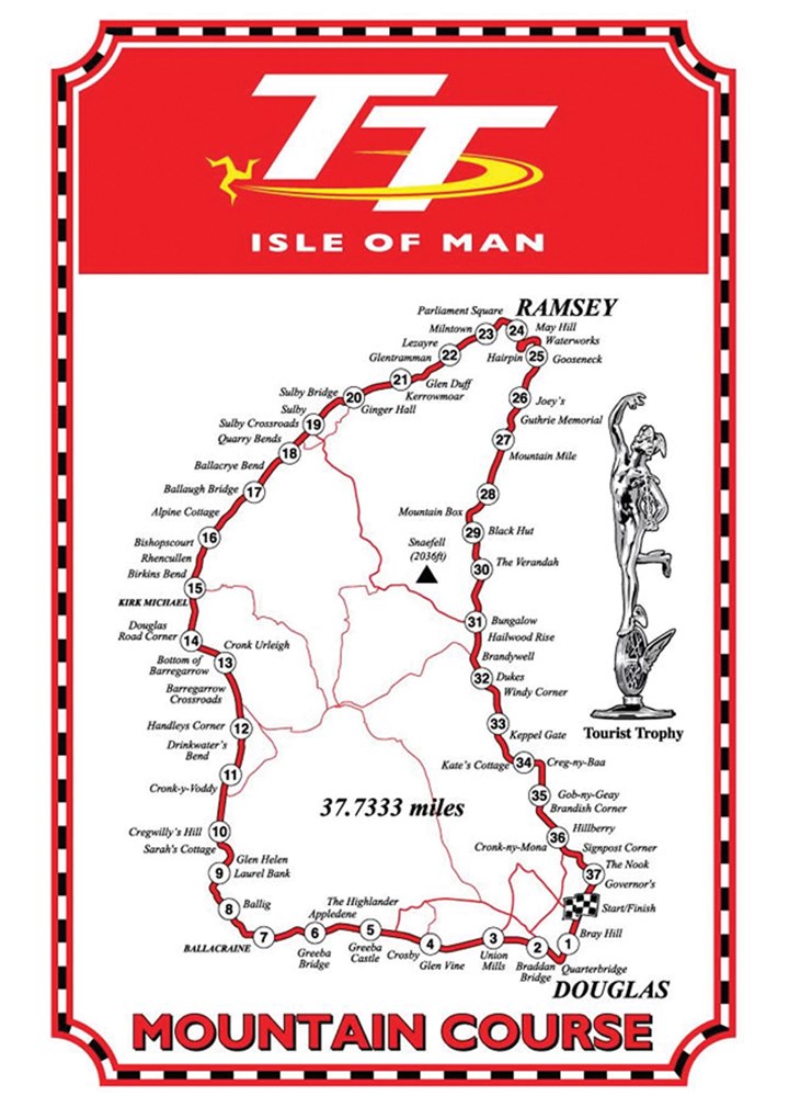 TT Map Tea Towel : Isle of Man TT Shop