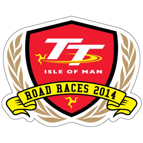 TT 2014 Sticker Badge - Gold Laurels : Isle of Man TT Shop