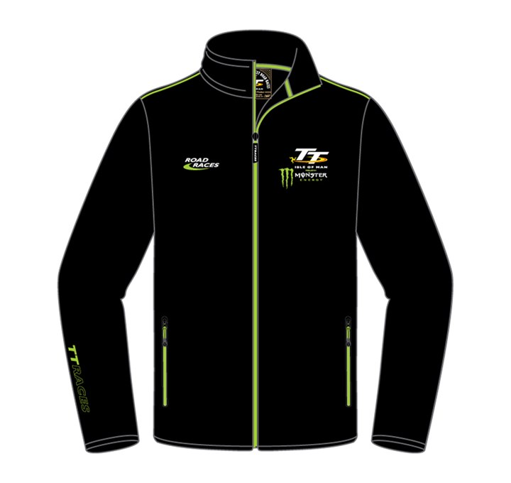 Monster TT Soft Shell Jacket Black/Green : Isle of Man TT Shop