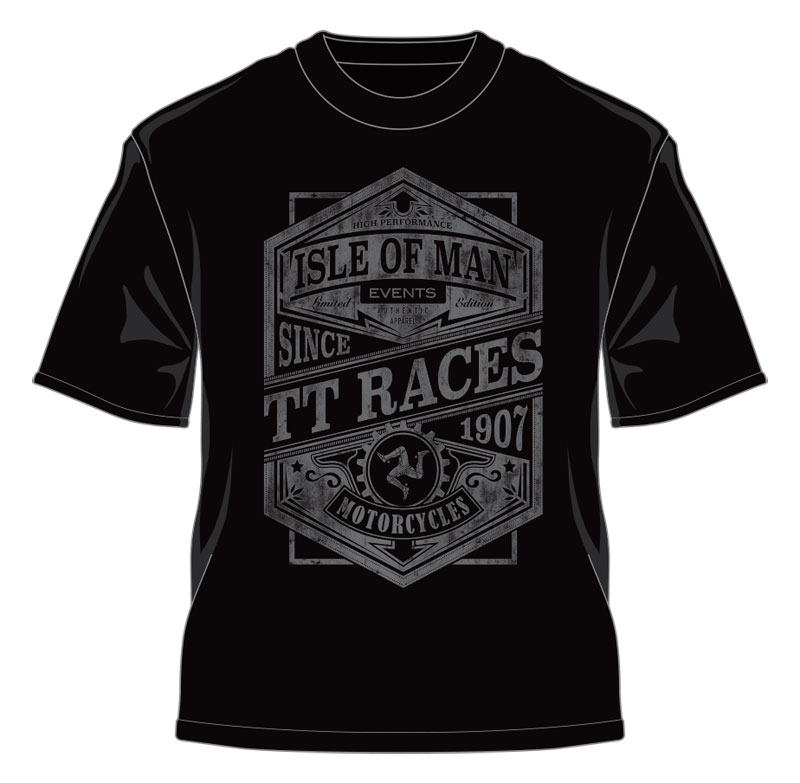 TT Races since 1907 Retro T-Shirt Black : Isle of Man TT Shop