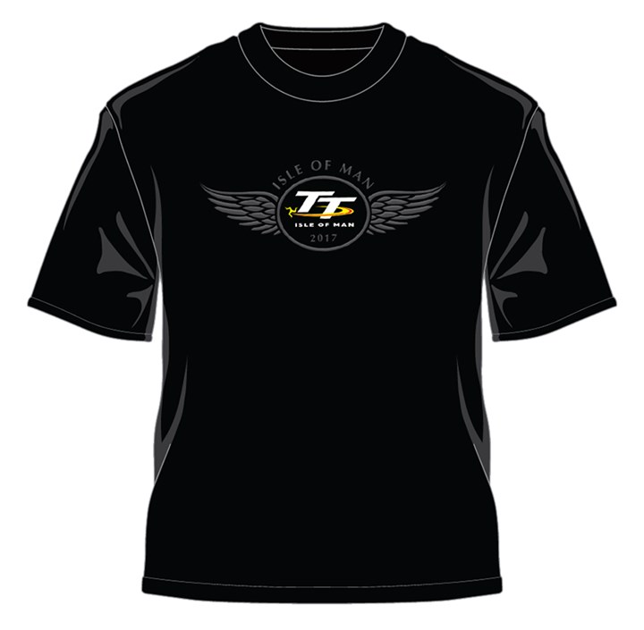 TT Logo Wings Retro T-shirt Black - click to enlarge