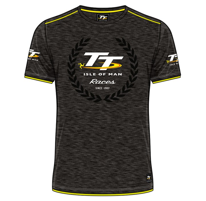 TT Isle of Man Race Custom T-Shirt Yellow Trim - click to enlarge