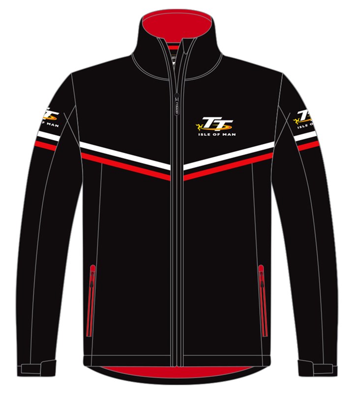 TT Softshell Jacket with Red & White Piping - click to enlarge