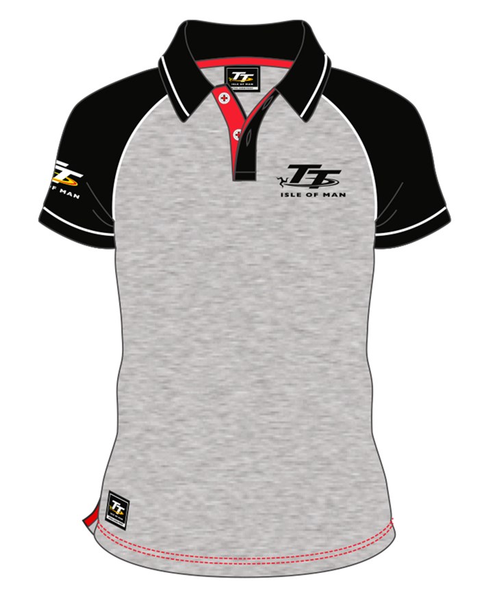 TT Polo Grey, Black Sleeve - click to enlarge