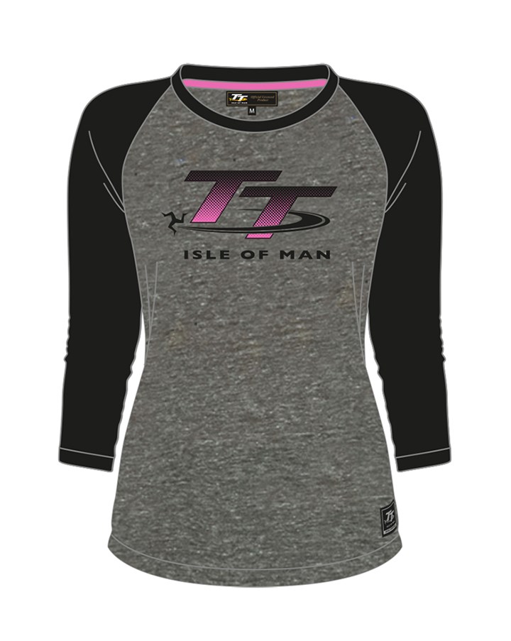 TT Ladies Long Sleeved T-Shirt Grey - click to enlarge