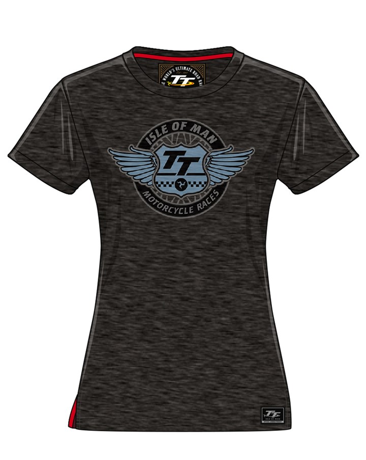 TT Wings Ladies T-Shirt Black - click to enlarge