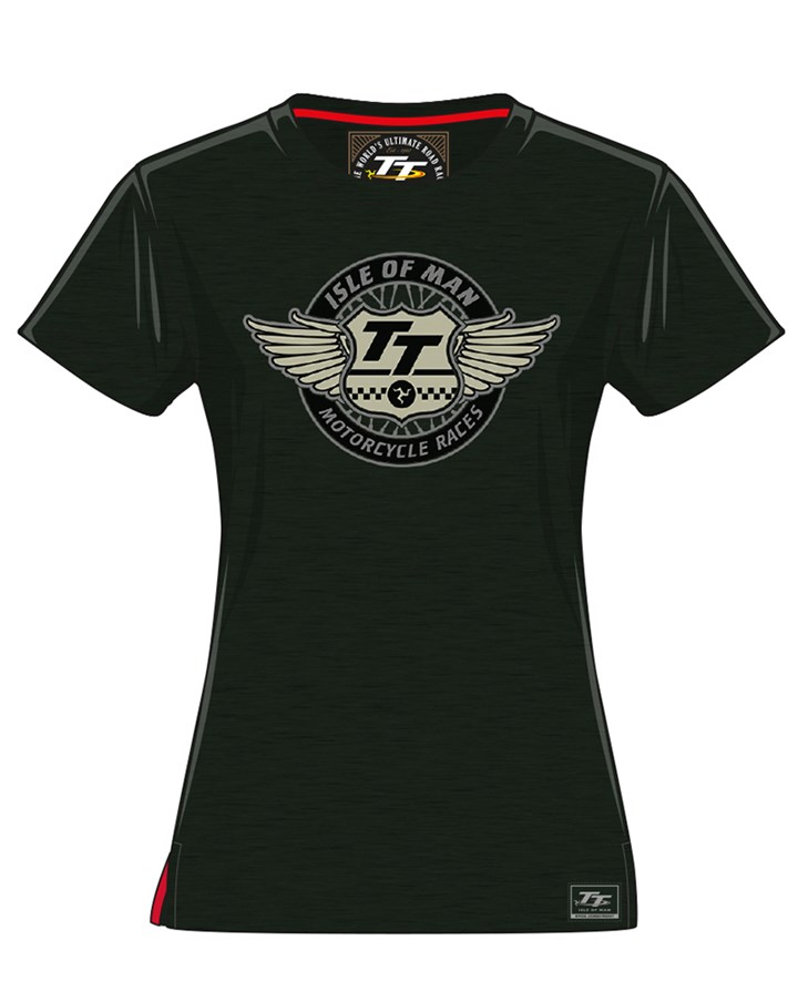 TT Wings Ladies T-Shirt Green - click to enlarge