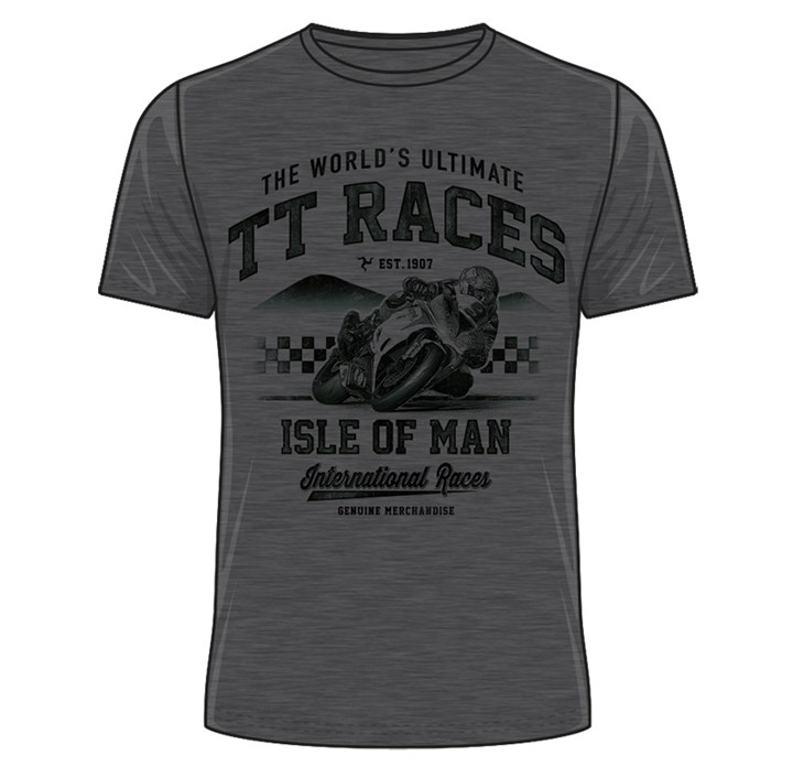 The World's Ultimate TT Races T-Shirt Charcoal - click to enlarge