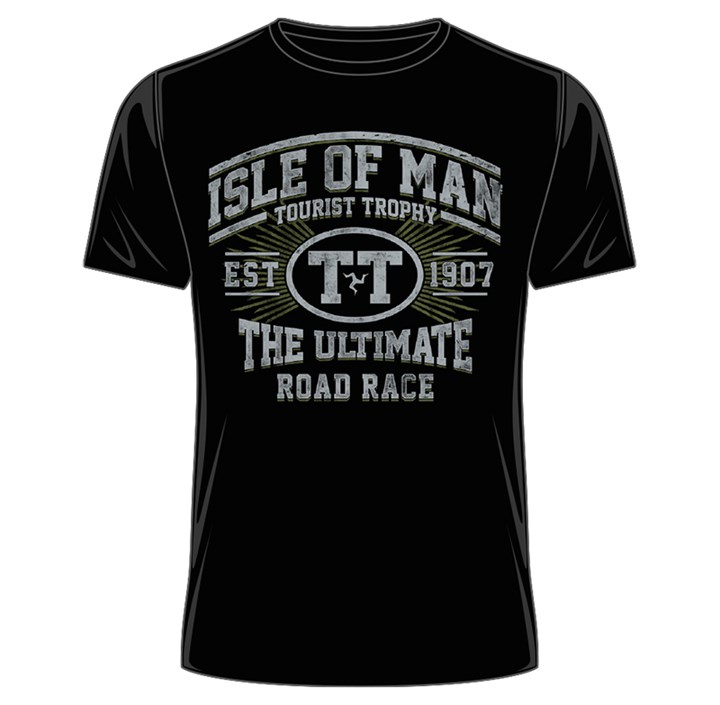 IOM TT Est 1907 Retro T-Shirt Black - click to enlarge