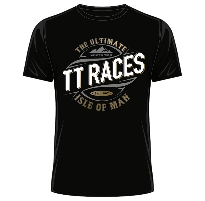 The Ultimate TT Races Mountain Course T- Shirt Black - click to enlarge