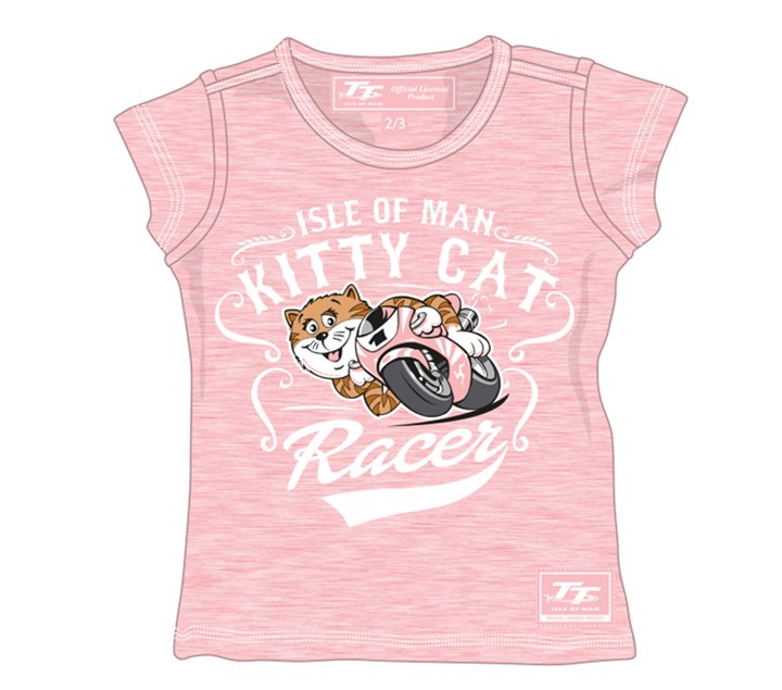 TT Baby Cat  Print T-Shirt Pink - click to enlarge