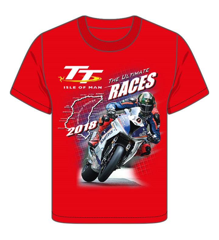 TT 2018 Bike 10 Childs T-Shirt Red - click to enlarge