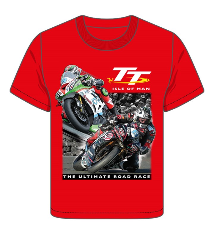 TT 2 Bikes Childs T- Shirt Red - click to enlarge