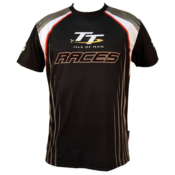 TT All over Print T-Shirt with White/Red Stripe : Isle of Man TT Shop