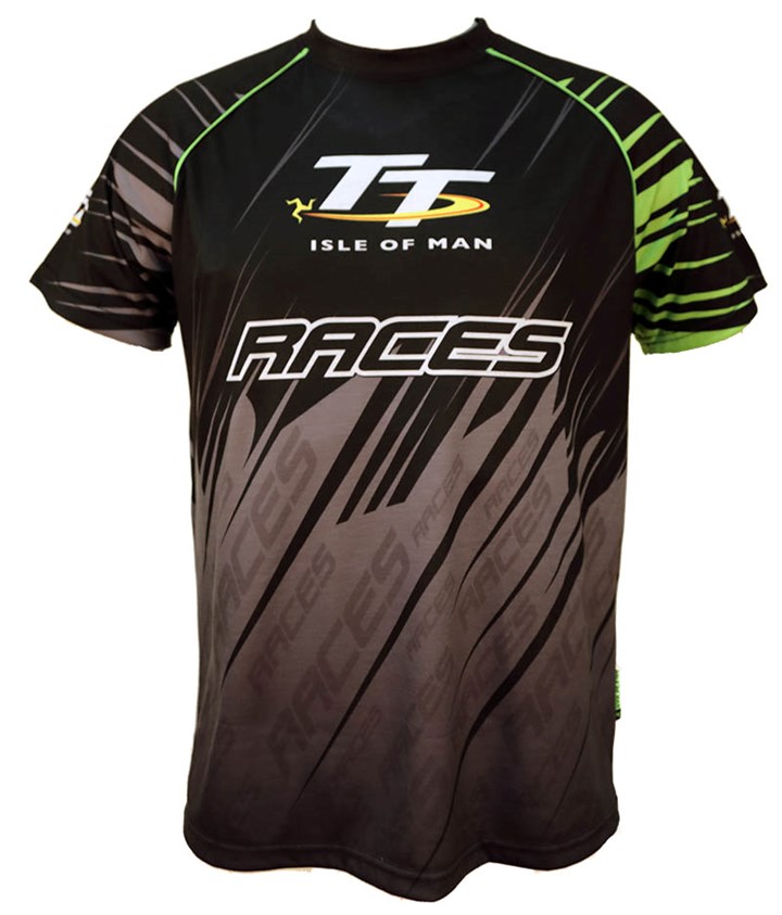 TT All over Print T-shirt Black and Green - click to enlarge