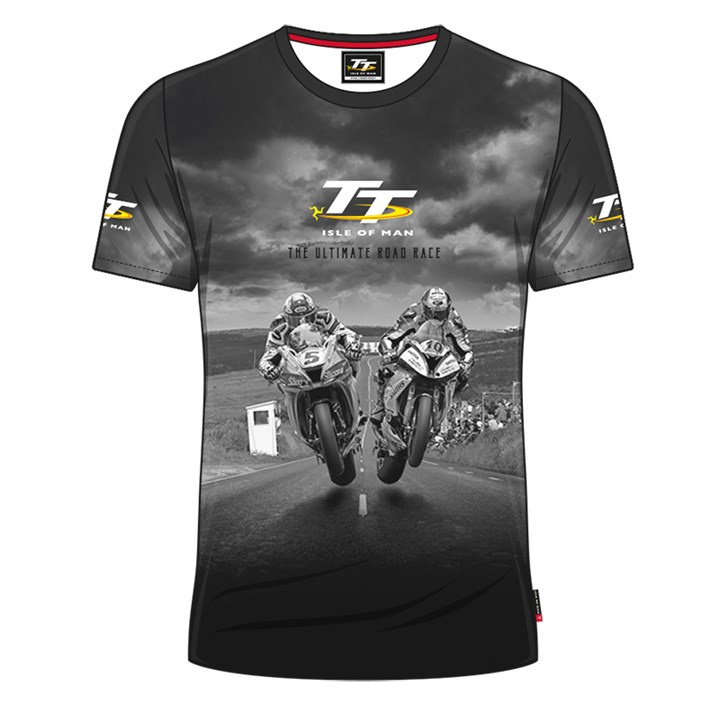 TT All over Print T-Shirt,Grey 2 Bikes - click to enlarge