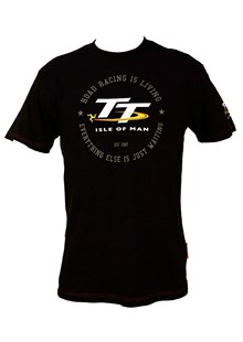 TT Vintage T-Shirt Black Road Racing is Living