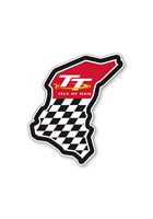 TT Course Chequered with Logo Sticker