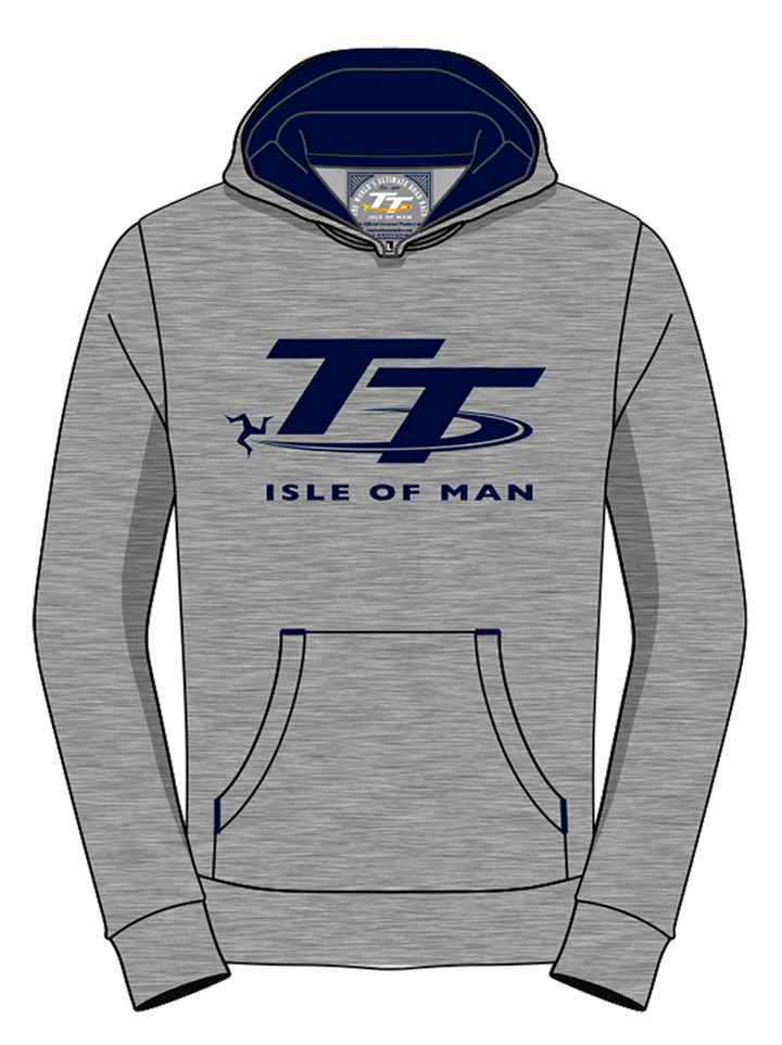 TT Childs Hoodie Grey and Blue - click to enlarge