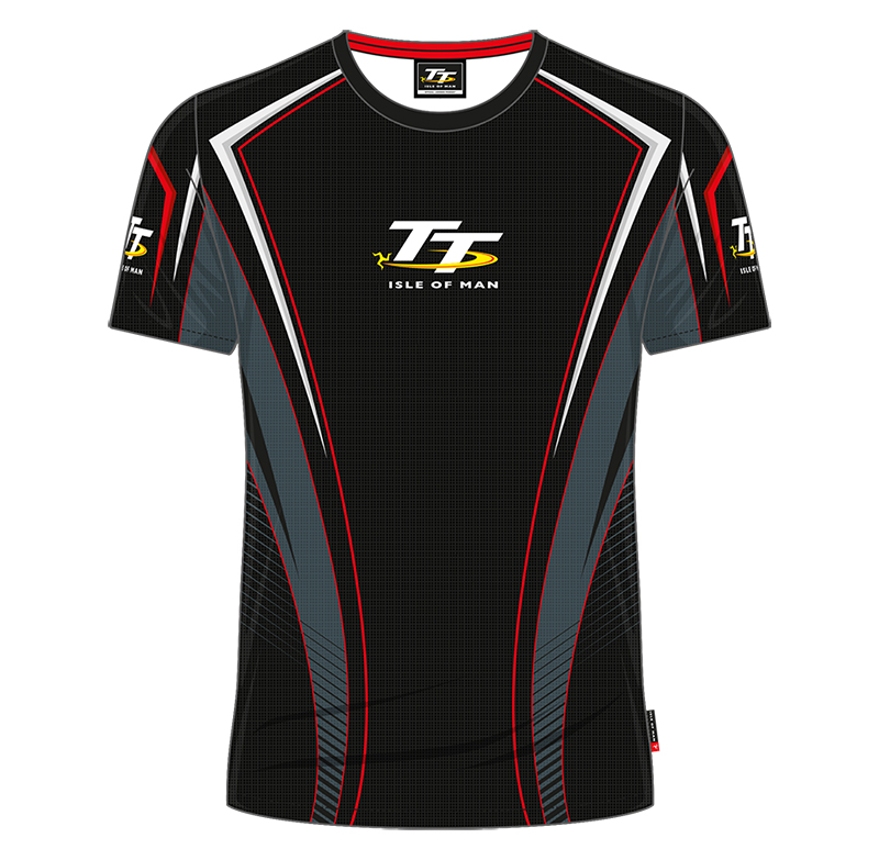TT All over Print T-Shirt Black/White/Red : Isle of Man TT Shop