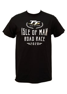TT Isle of Man Road Race 2020 Laurels T-Shirt Black