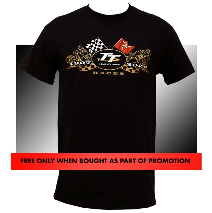 TT Gold Bikes T-Shirt - Free of Charge with Quilted Jacket Promotion - click to enlarge