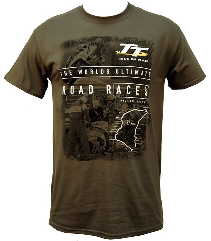 TT The Pits/Start Line T-Shirt Charcoal - click to enlarge
