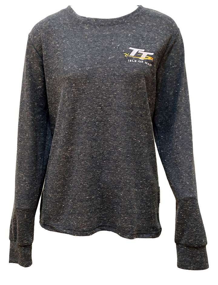 TT Ladies Lightweight Sweatshirt Blue Speckled - click to enlarge