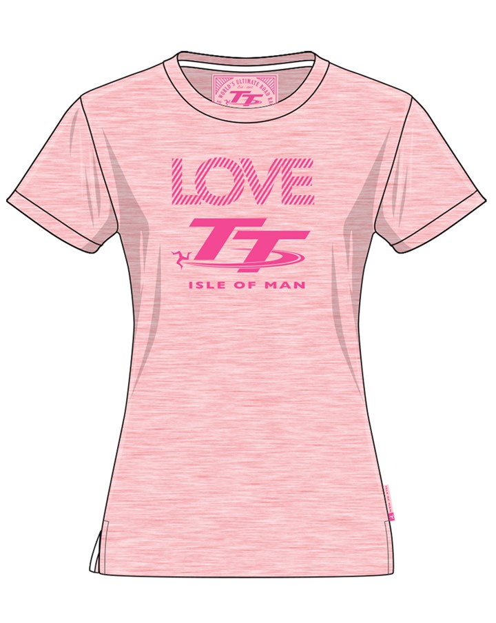 TT Ladies Love T-Shirt Pink/Red - click to enlarge