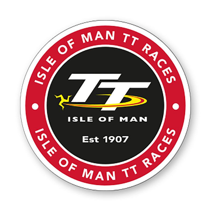 Isle of Man Road Races BLUE TT Visor Decal Sticker 