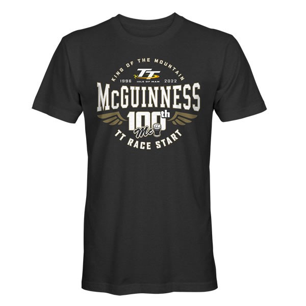 John McGuinness 100th Start T-Shirt Black - click to enlarge
