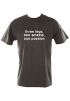 Three Legs Two Wheels One Passion T-Shirt Slate