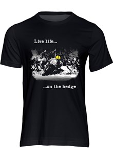 Live Life on the Hedge Joey Dunlop (Duke) T-Shirt Black