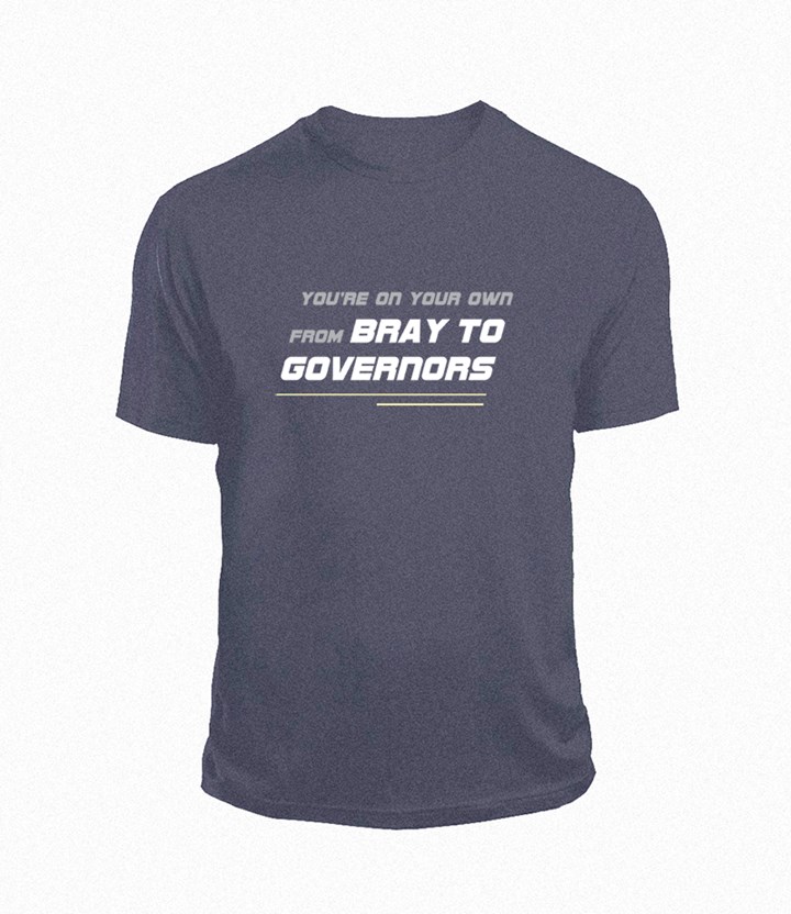 Bray to Governors T-Shirt Dark Heather - click to enlarge