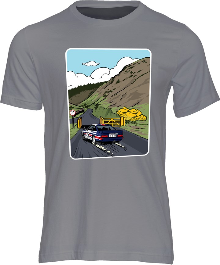 Ari Vatanen Dear God T-Shirt Charcoal - click to enlarge