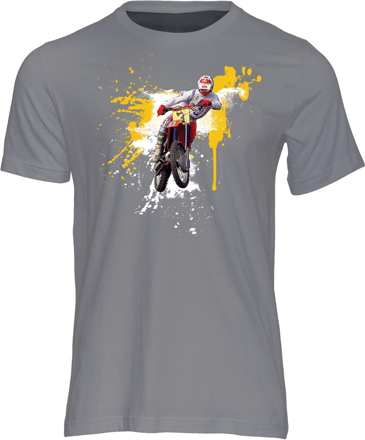 David Thorpe 80s Motocross T-Shirt Charcoal - click to enlarge