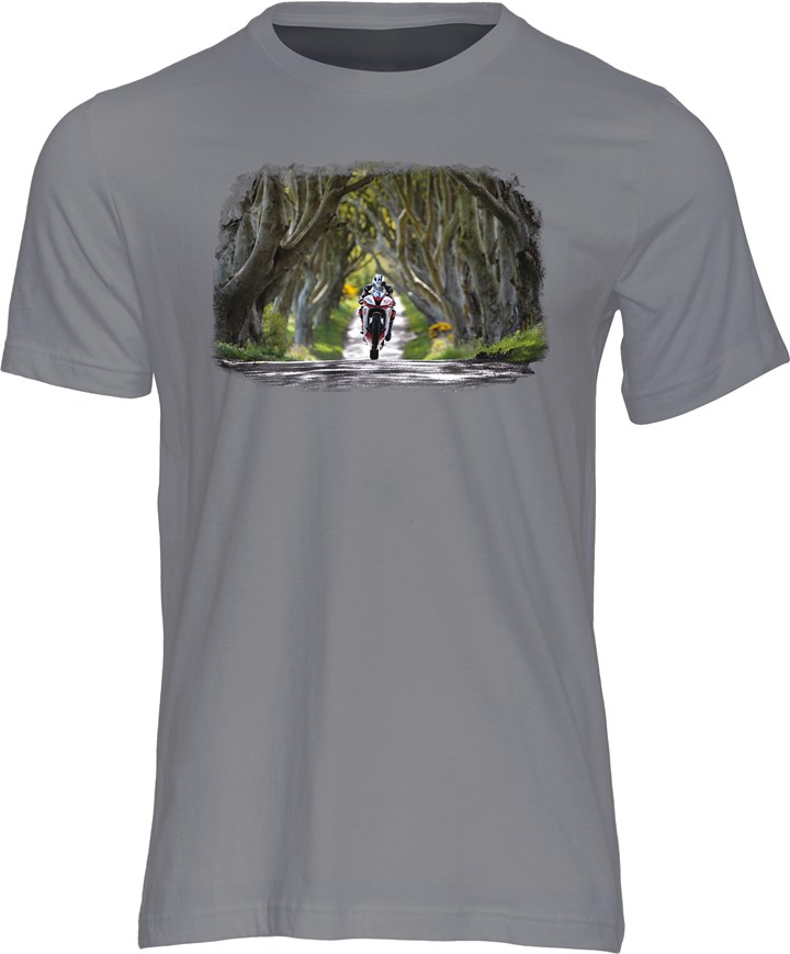 Michael Dunlop Dark Hedges T-Shirt Charcoal - click to enlarge