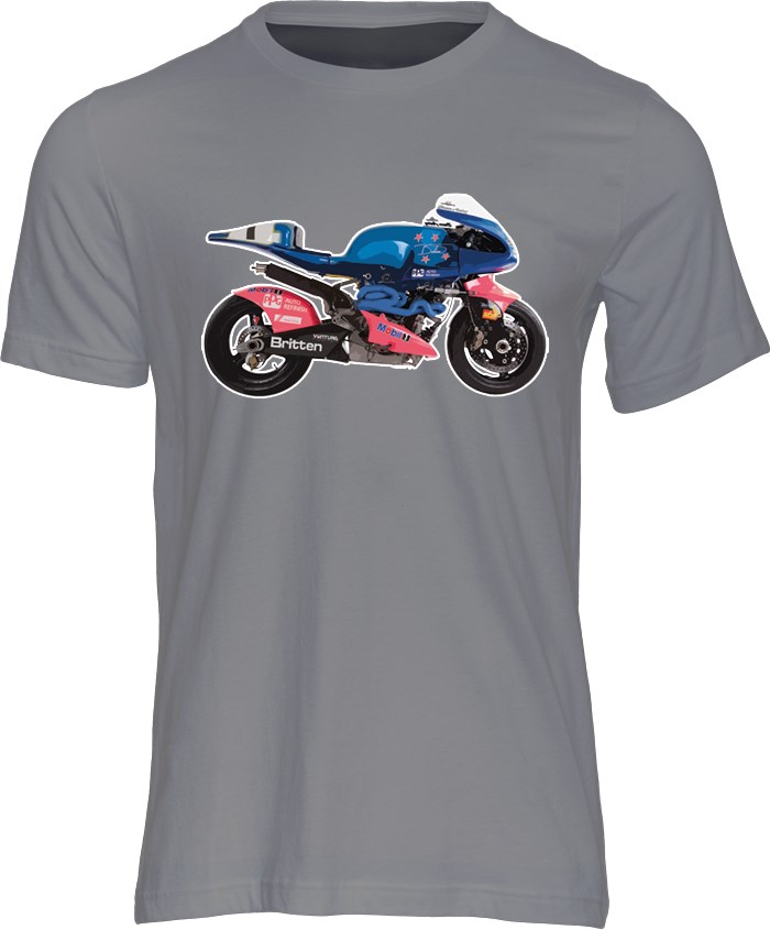 Britten, One Man's Dream T-Shirt, Charcoal - click to enlarge