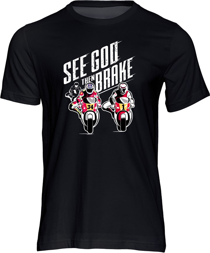 See God Then Brake T-Shirt, Black - click to enlarge
