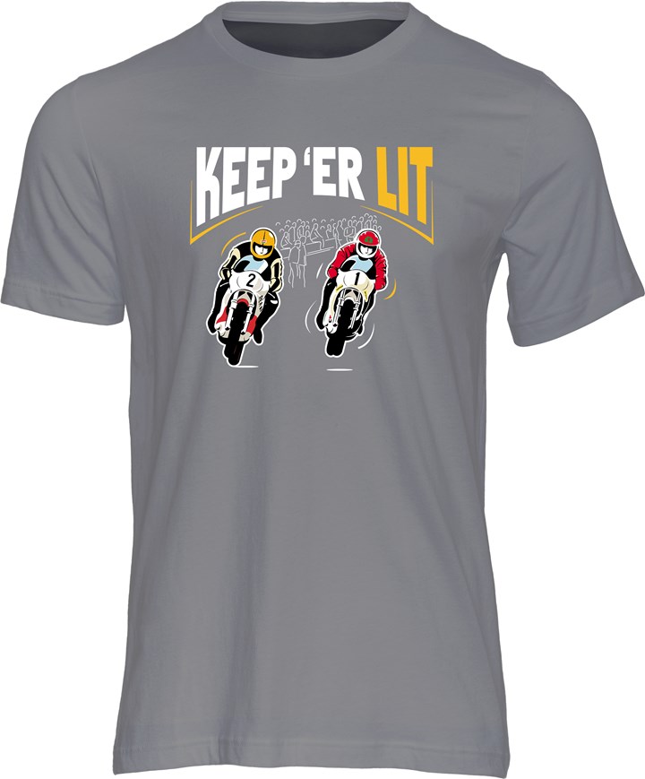 Keep Er Lit T-Shirt Charcoal - click to enlarge