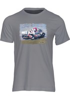 Steve Hislop Art Print T-shirt Charcoal