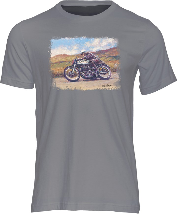 John Surtees Art Print T-shirt Charcoal - click to enlarge